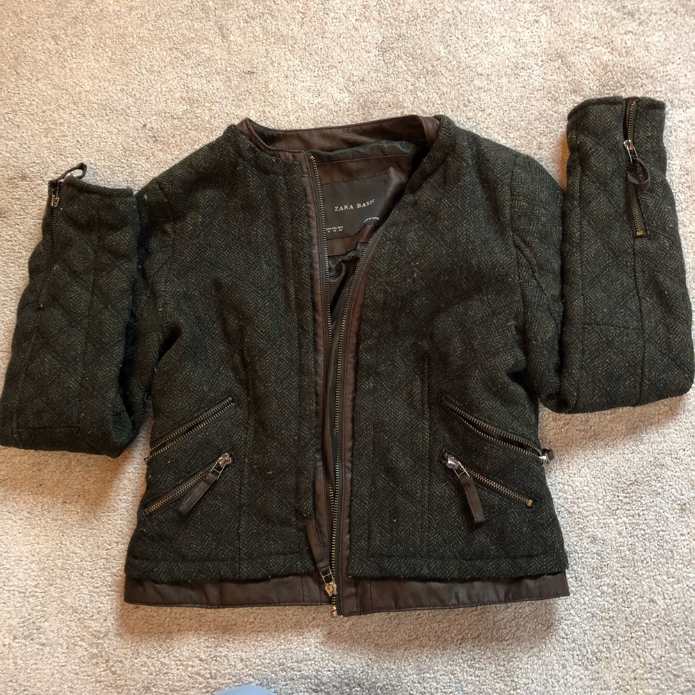 Zara basic herringbone jacket